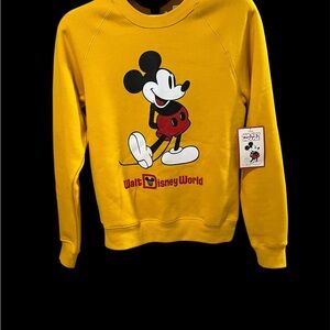 Disney Mickey Mouse Mustard Crewneck Sweater